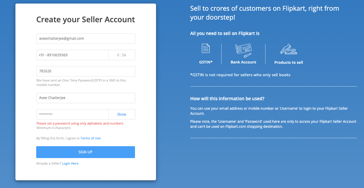 Flipkart Storefront Management Service